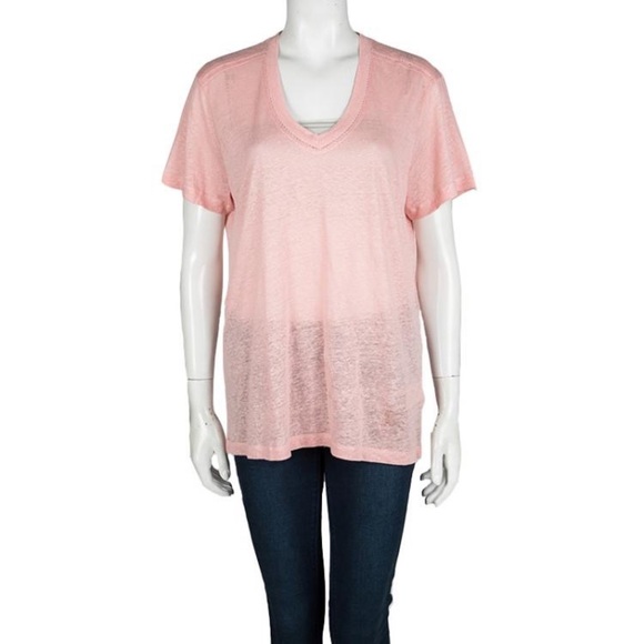 Burberry Brit Linen Knit V-Neck Tee - Picture 14 of 15